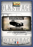 plaque métal type  immatriculation VW Notchback type 3 vw "affiche"