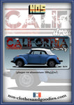 plaque métal type immatriculation us VW cox cabriolet 1303 usa super beetle 1979 california