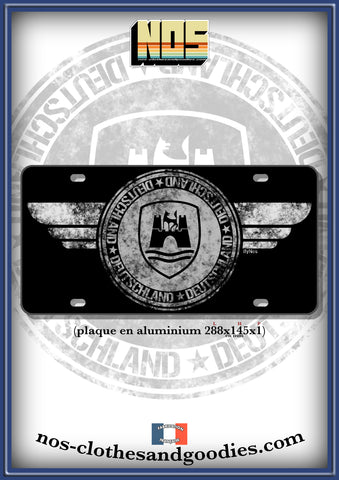 plaque métal type immatriculation us VW Deutchland blason