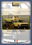 plaque métal type immatriculation us VW Golf jaune av/ar