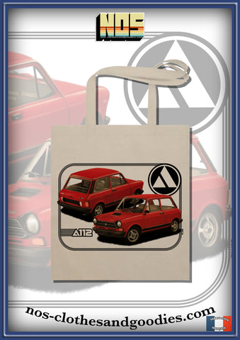 tote bag autobianchi A112 av/ar rouge