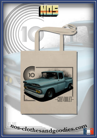 tote bag chevrolet C10 blue 1960