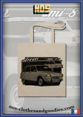 tote bag Citroën Ami 8 beige av/ar 1974