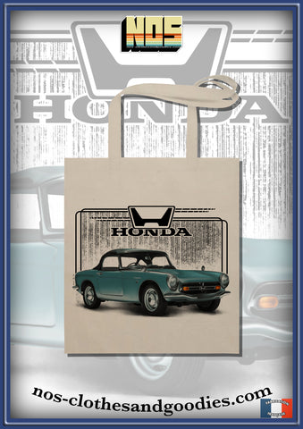 Tote bag HONDA S800 verte décapotable