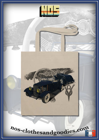 tote bag Hot Rod Ford 32 noire