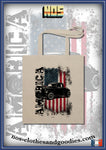 tote bag hot rod grunge black / hot rod flag usa