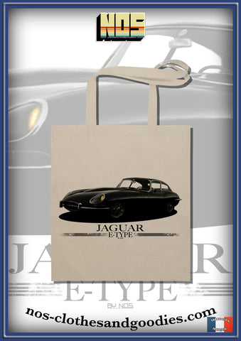 tote bag jaguar Type E 1961 B/W