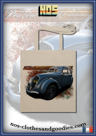 Peugeot 202 blue tote bag