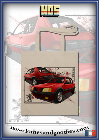 tote bag Peugeot 205 GTI Rouge