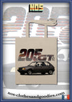 tote bag Peugeot 205 GT marron