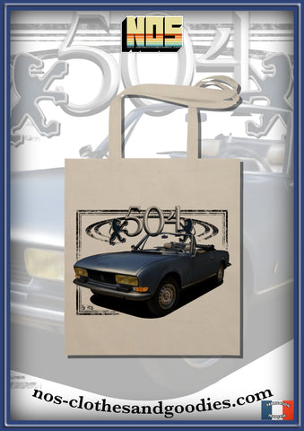 tote bag Peugeot 504 convertible 1974