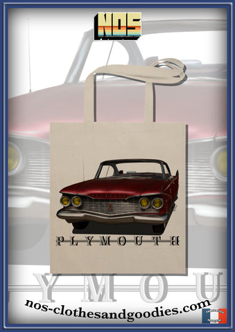 Tote bag Plymouth fury sport 1960 "face"