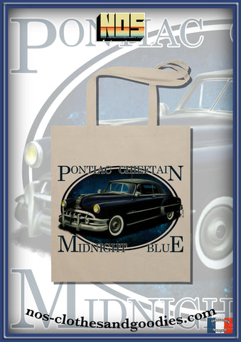 blue Pontiac chieftain tote bag 1950