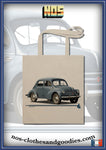 tote bag Renault 4cv bleue verte