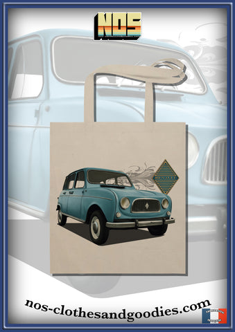 tote bag Renault 4L turquoise