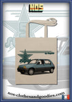 blue Renault super 5 tote bag