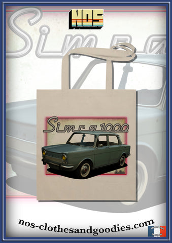 Simca 1000 1963 green tote bag