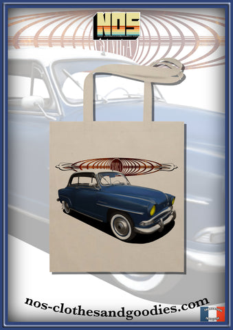 Tote bag Simca aronde grand large bleu royal