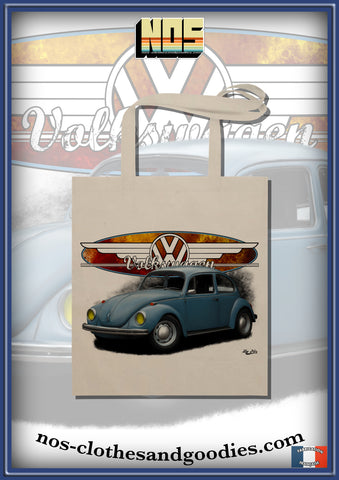 tote bag VW cox 1302 bleue