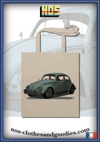 tote bag VW cox bleue clair