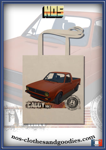 Tote bag VW Caddy orange coat of arms