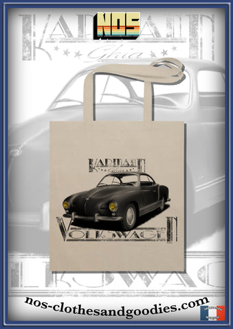 Karmann Ghia gray VW tote bag