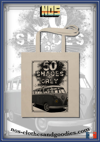 Tote bag VW T1 split 50 shades of gray