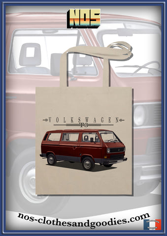 Tote bag VW combi T3 rouge