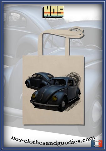 tote bag VW cox ovale grise 1955 av/ar