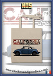 tote bag VW beetle cabriolet 1303 usa super beetle 1979 california