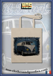 VW T1 blue split panel tote bag