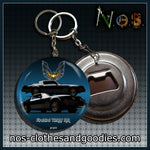 Badge / magnet / bottle opener key ring Pontiac firebird Trans Am black 