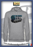 sweat capuche unisex Renault R6 gris métallisé