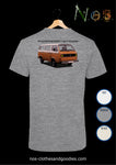 tee shirt unisex VW T3 orange mandala