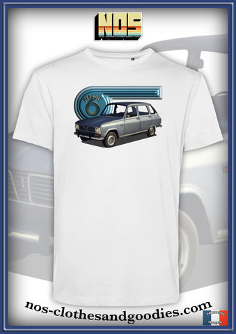 tee shirt unisex Renault R6 gris métallisé