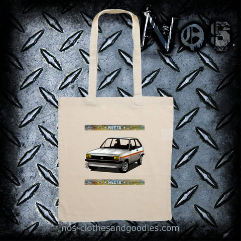 tote bag Ford Fiesta blanche 1980