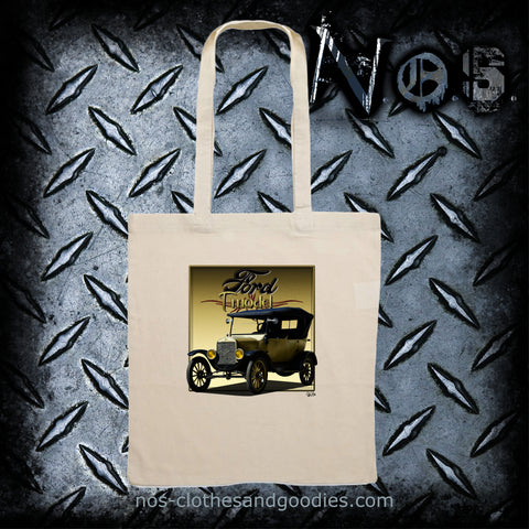 tote bag Ford T touring yellow