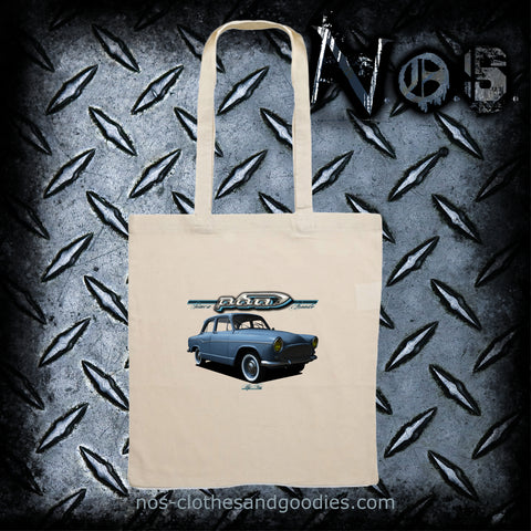 Simca rounded P60 blue tote bag 1960