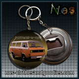 Badge/magnet/porte clé décapsuleur VW T3 orange mandala