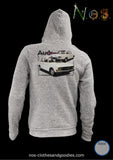 AUDI 60 L beige 1972 unisex hooded zip sweatshirt