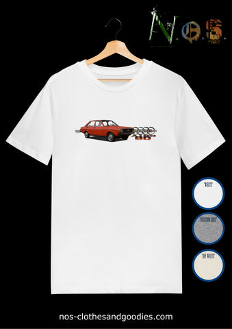 Tee shirt unisex Audi 80 B1 rouge
