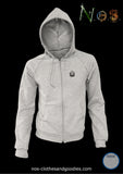 unisex hooded zip sweatshirt Fiat topolino 500c gray