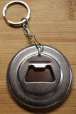 Badge/magnet/bottle opener key ring Citroën 2CV charleston gray chevron 