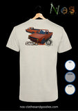 unisex t-shirt VW Caddy orange coat of arms front/rear