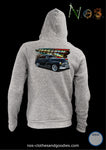 unisex hooded zip sweatshirt Chevrolet Fleetline 1948 black