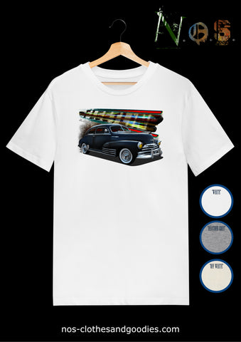 unisex t-shirt chevrolet fleetline aersedan 1948 black