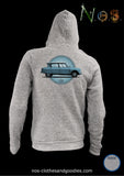 Citroën Ami 6 blue unisex hooded zip sweatshirt "profile"