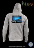 unisex hooded zip sweatshirt Citroën DS / ID19 blue