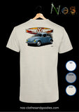 tee shirt coton unisex VW cox 1302 bleue