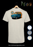 tee shirt unisex Fiat 126 bleue